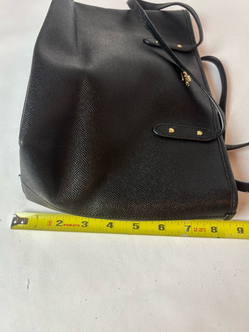 Coach Mini City Tote Black Cross Grain Leather Top Handle Top Zip #22967 - Picture 10 of 11